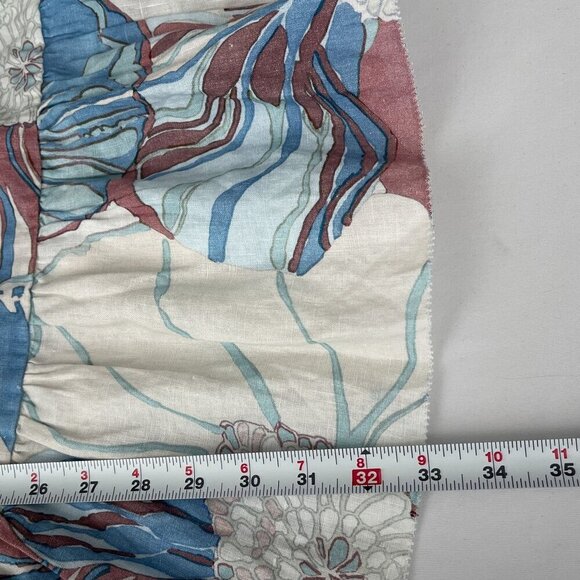 Wilfred Womens Tempest Smocked Floral Linen Mini Dress Floral‎ Long Sleeve XL - Picture 9 of 11